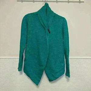 The North Face Teal Cardigan (XS) (HAS HOLE ON SLEEVE)